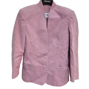 VTG Roth le Cover Pink Ultra Suede Blazer Jacket‎ Womens 4 Button Front USA